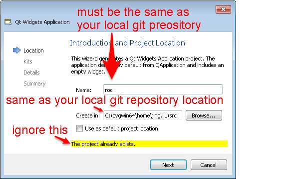 create Qt project in local git 
repository