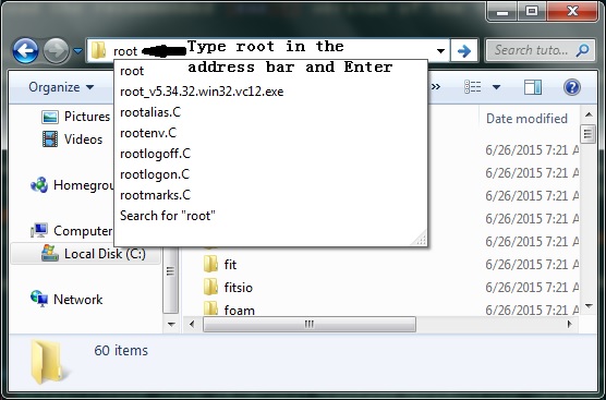 Launch root in Windows file 
browser